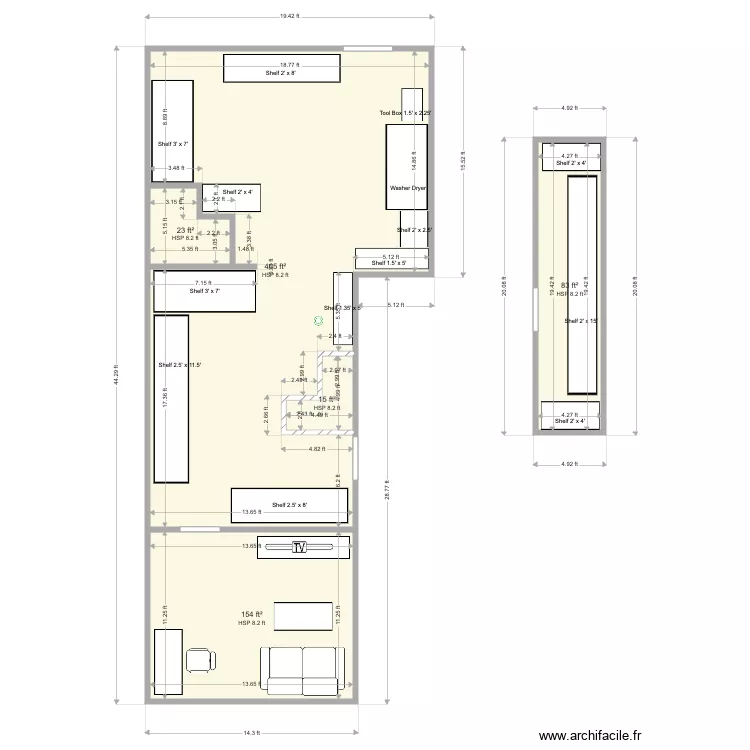 Base 3. Floor plan with 