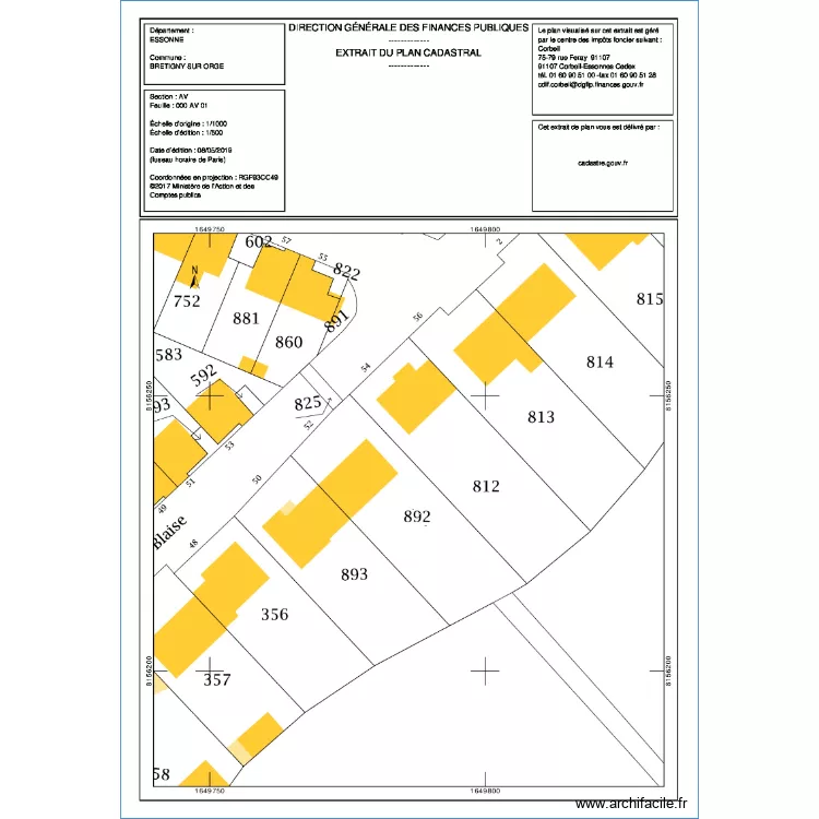 bretigny. Floor plan with 