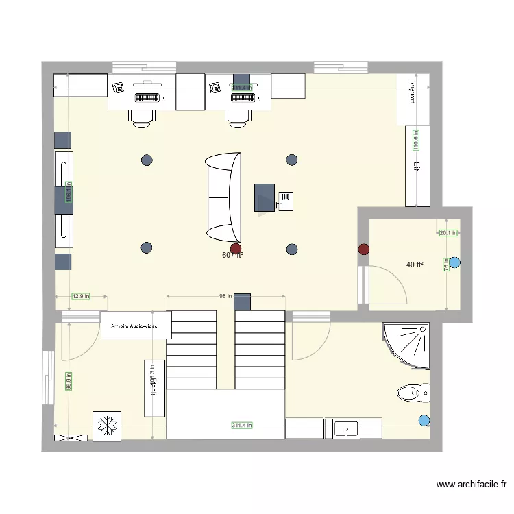 SousSol Matt v1. Floor plan with 