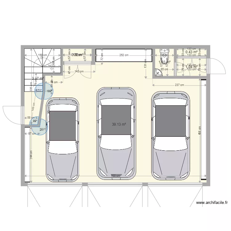 Garage ground floor. Floor plan with 