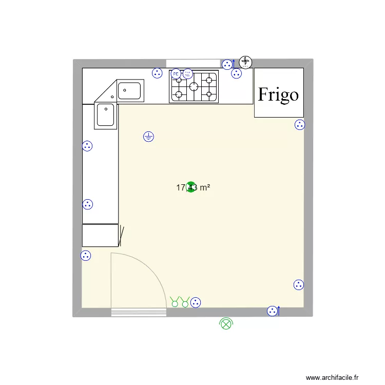 cuisine yacine djalamani. Floor plan with 