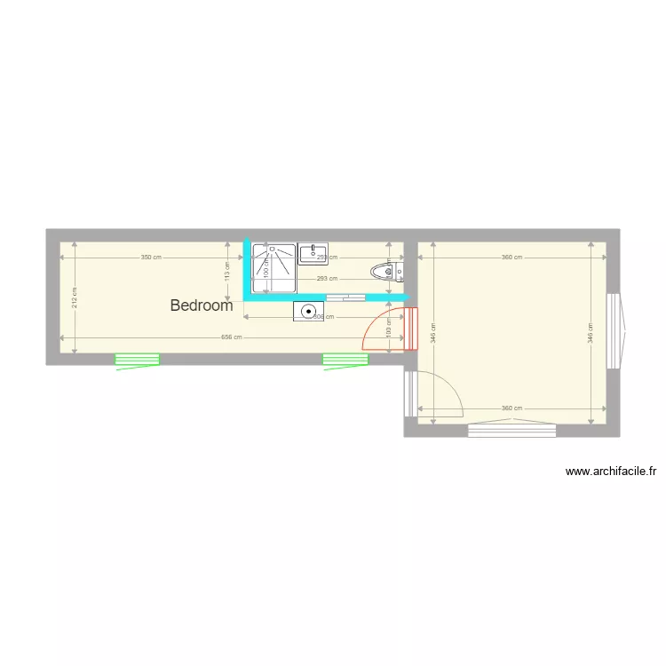 Outhouse Design 2. Floor plan with 