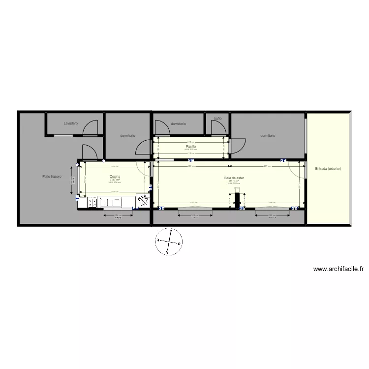 Casa 2. Floor plan with 