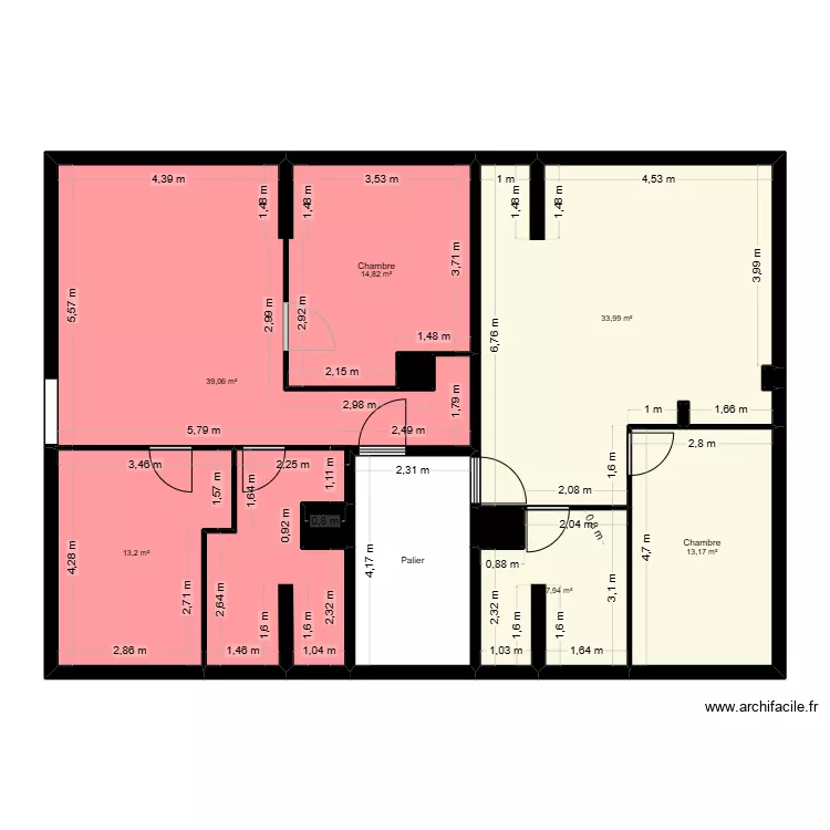 Beynost sous combles. Floor plan with 