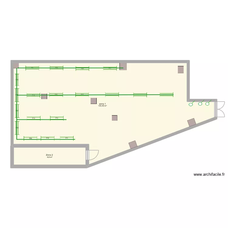 PLANO INSILLA. Floor plan with 2  and 109 m²