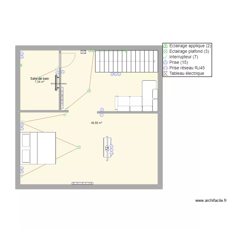 Greniere. Floor plan with Greniere. Floor plan with