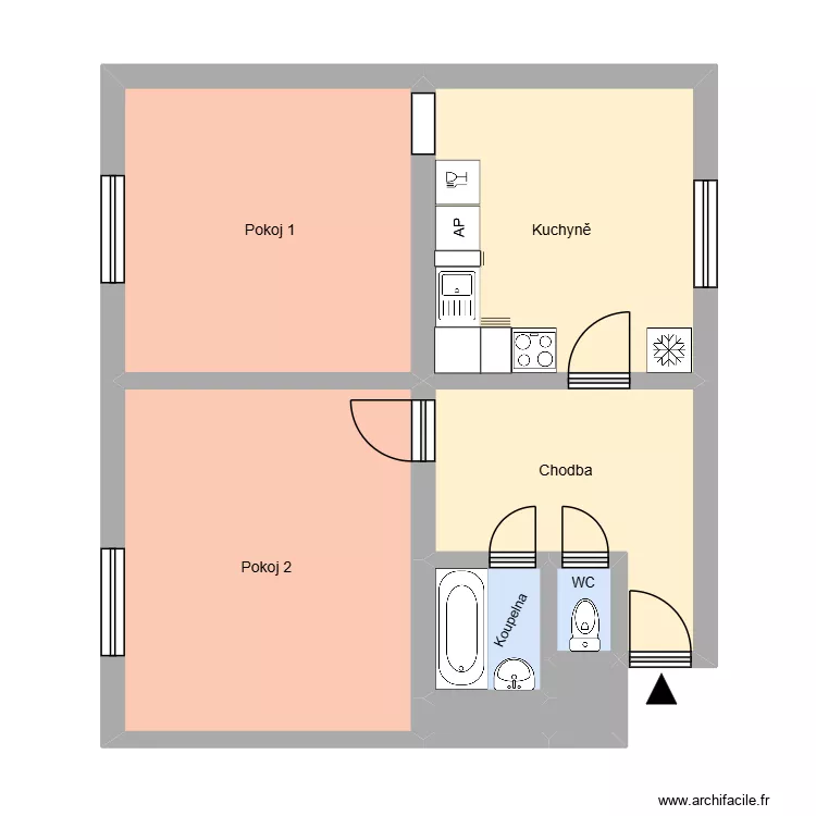 Al&scaron;ova 573 byt 20. Floor plan with 12  and 178 m²