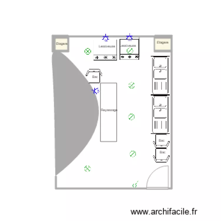 buanderie. Floor plan with 