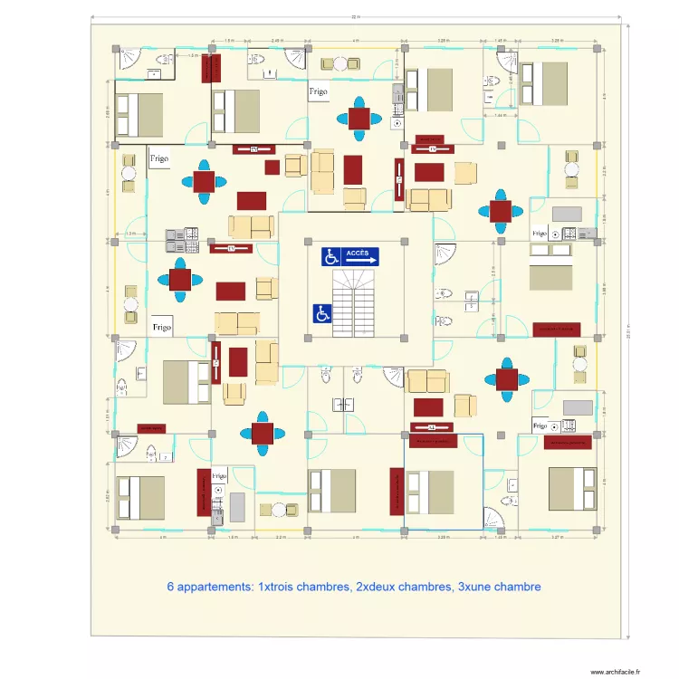 Bwiza Etages v4. Floor plan with 