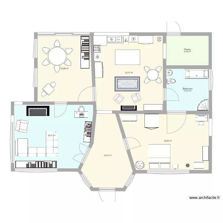 Maggies flat 1. Floor plan with 