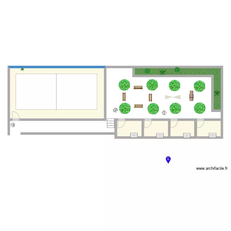 homeoutside. Floor plan with 