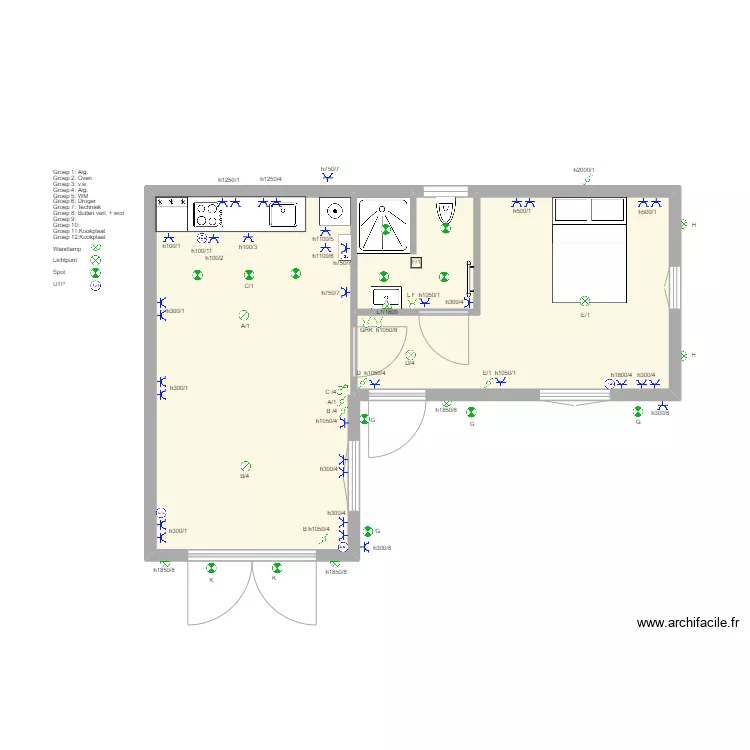 Bijgebouw Hoenderparkweg 135. Floor plan with Bijgebouw Hoenderparkweg 135. Floor plan with