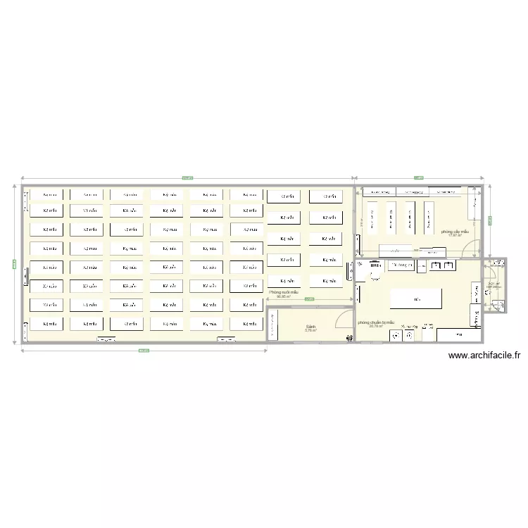 Room nu&ocirc;i c?y m&ocirc;. Floor plan with 