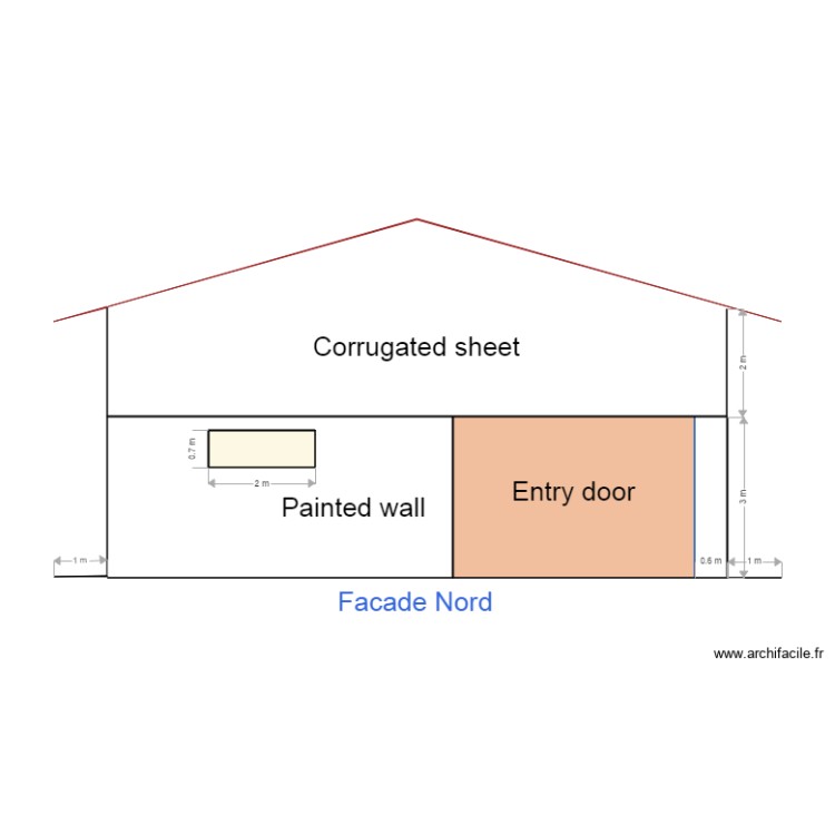 facade nord amico. Floor plan with 0 room and 0 m2