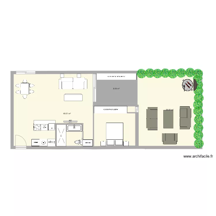 meli LA FLORIDA 8. Floor plan with 