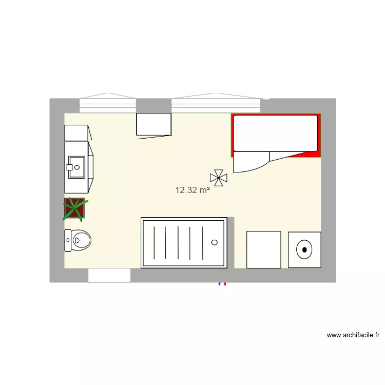 salle de bain 2. Floor plan with 