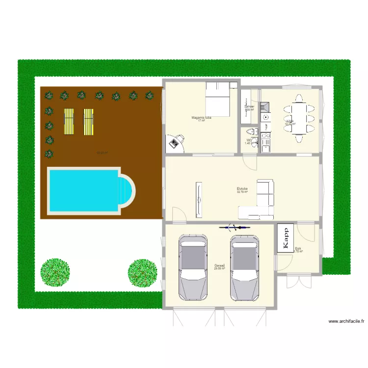 Unistuste maja. Floor plan with 
