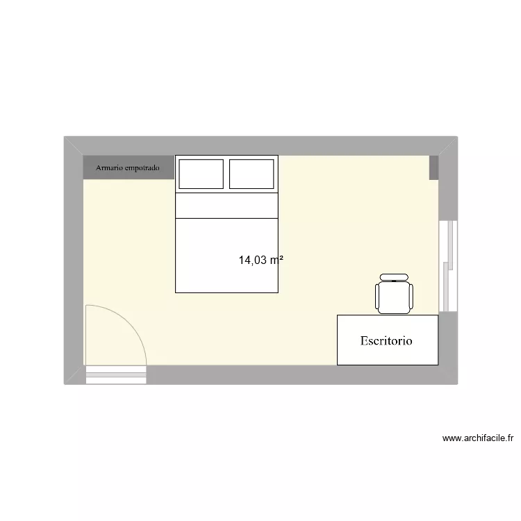 habitacion grande Almazan2. Floor plan with 