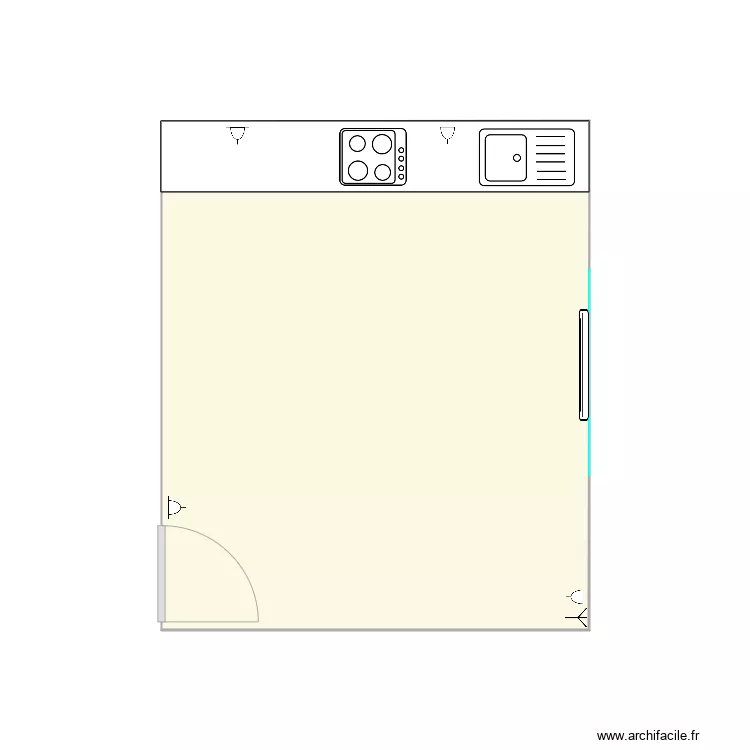 Flat 2 Kitchen Living Room. Floor plan with 