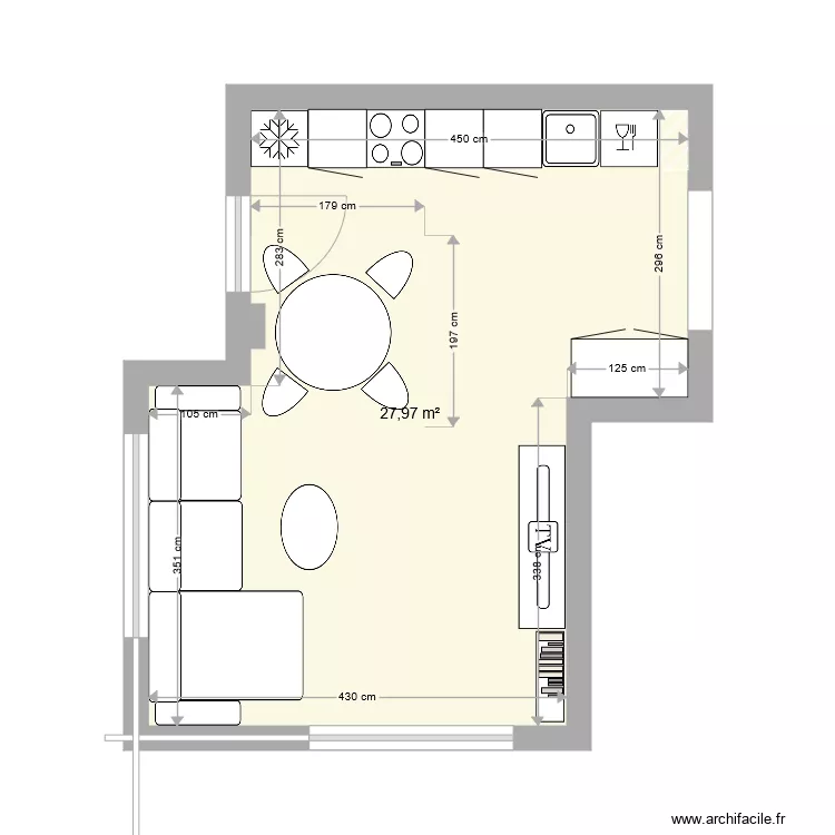 Living room. Floor plan with 