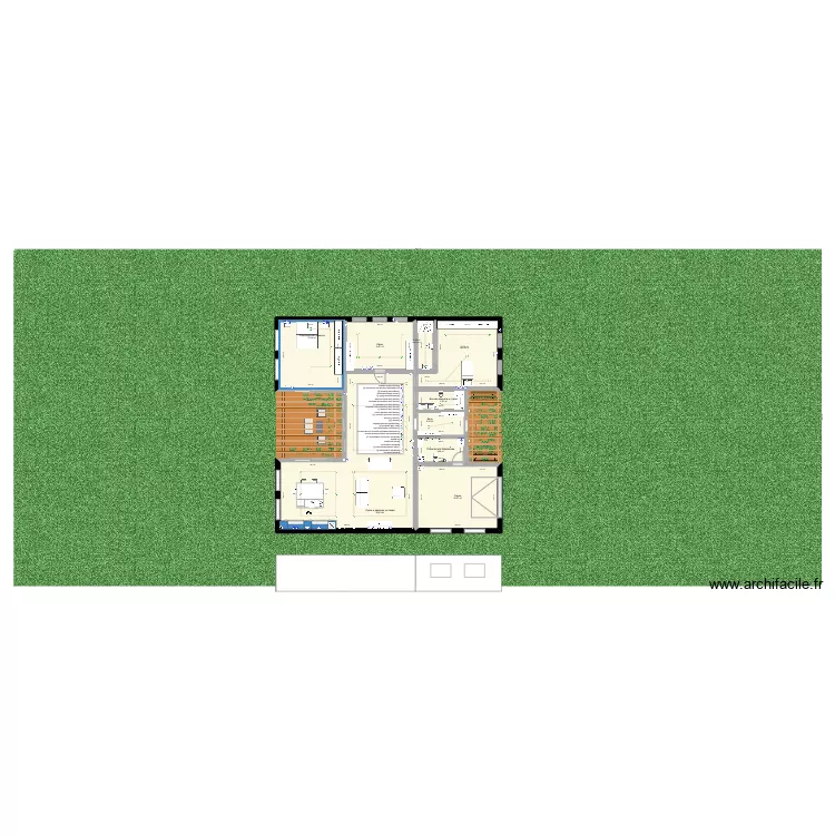 H PLAN sans meubles russe. Floor plan with 