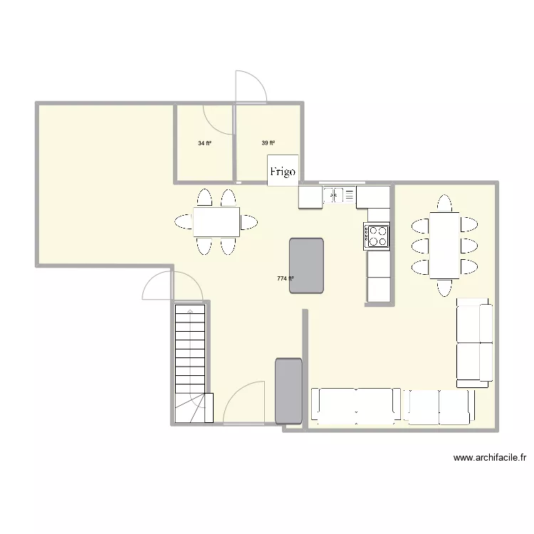Maison-2. Floor plan with 
