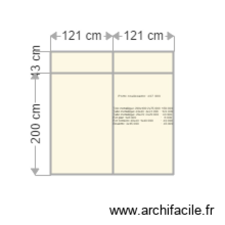 porte double battant. Floor plan with 0 room and 0 m2