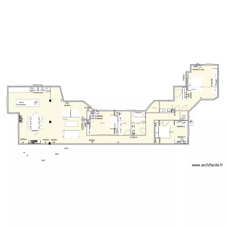 ferraz 54 enchufes medidas . Floor plan with 