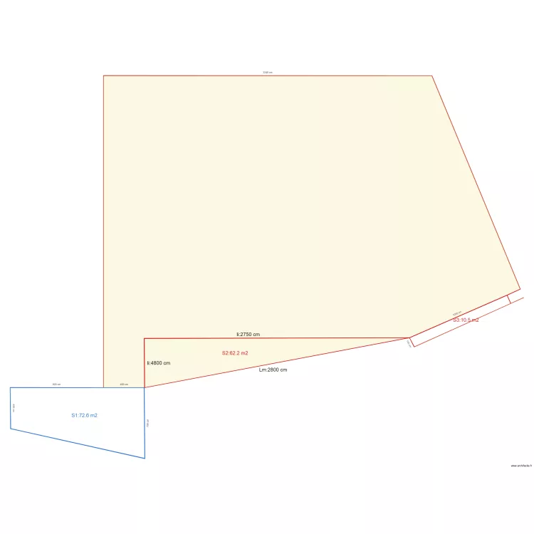 Mesurage contradictoire. Floor plan with 