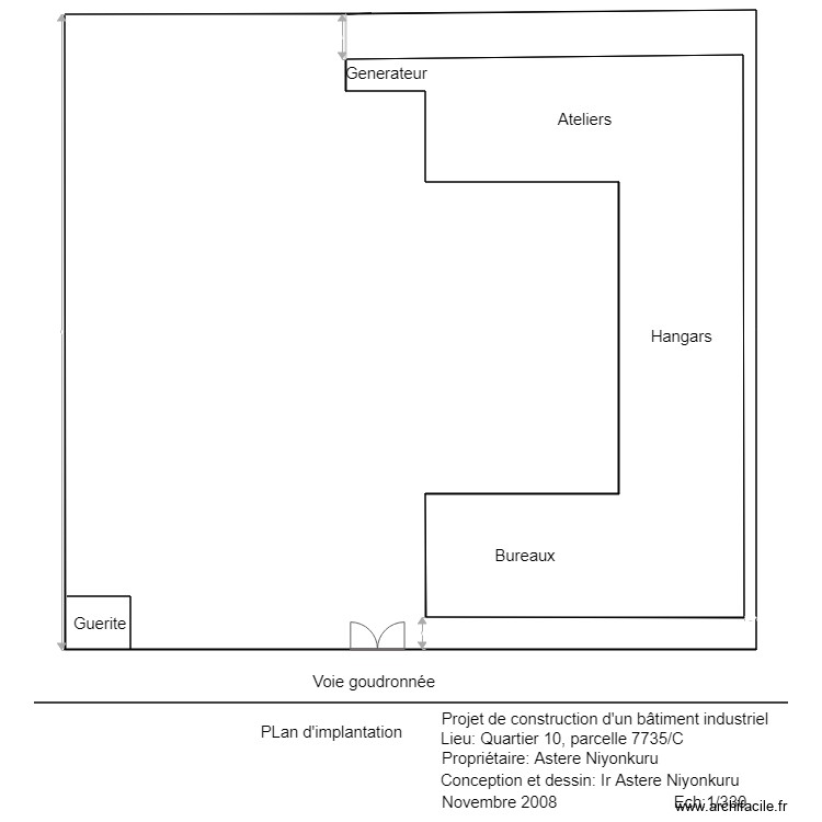 implantation A4. Floor plan with 0 room and 0 m2