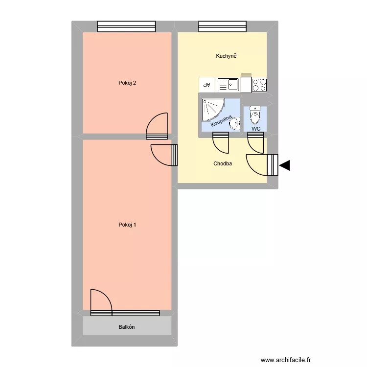 Dlouh&aacute; tř&iacute;da 489, byt 12. Floor plan with 11  and 178 m²