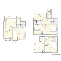 Cottage layout with bath on to floor and shower on middle floor