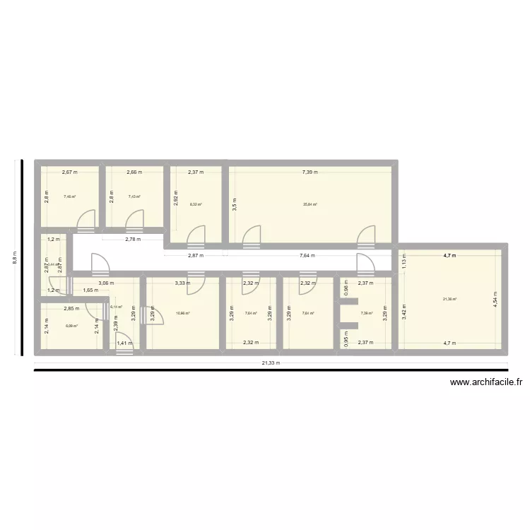 Mapa con dimensiones. Floor plan with 12  and 120 m²