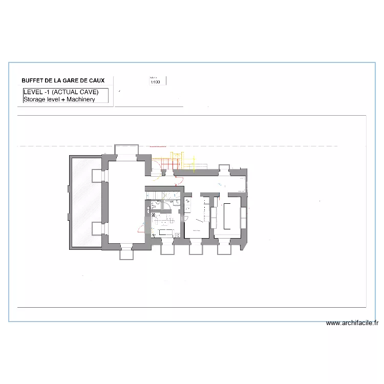 Greek Street underground. Floor plan with 