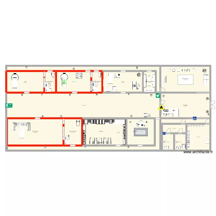 Radio diagnostico. Floor plan with 