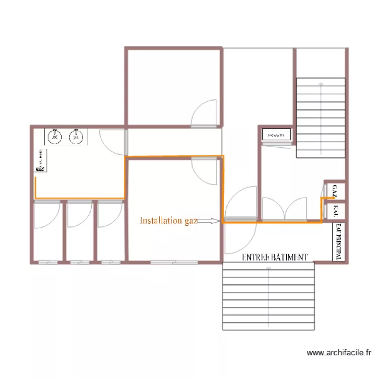 plan gaz. Floor plan with 