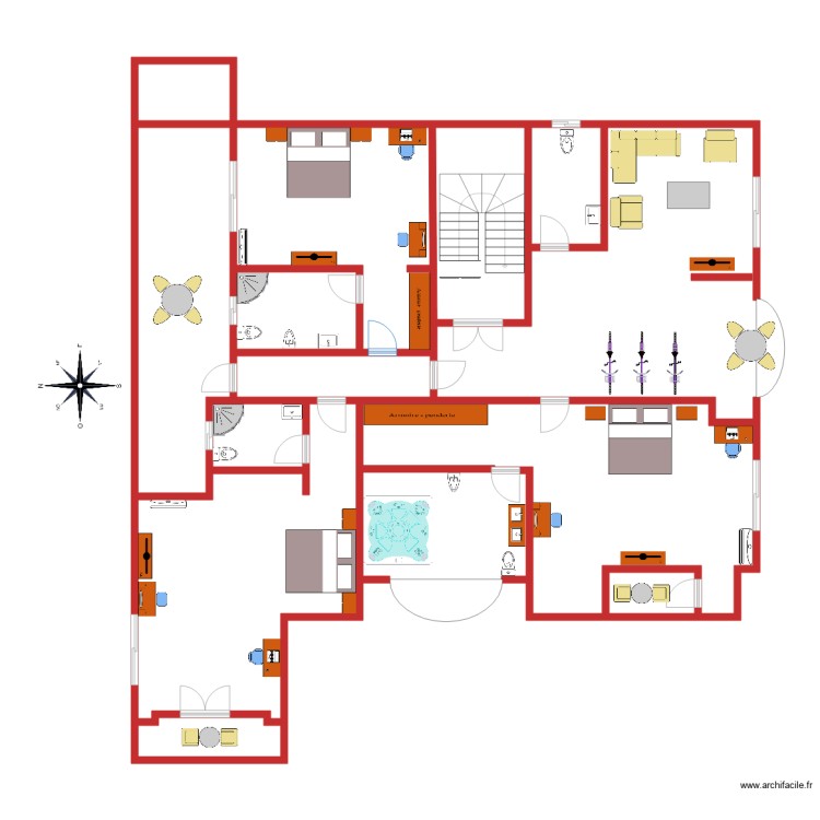 jocelyn Benin premier etage. Floor plan with 0 room and 0 m2