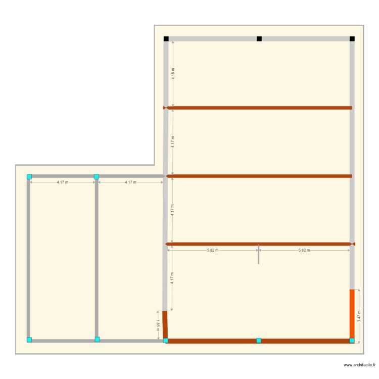 New hangar extension. Floor plan with 0 room and 0 m2