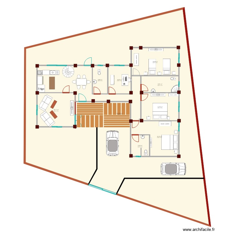 plan181119 colonnes. Floor plan with 0 room and 0 m2