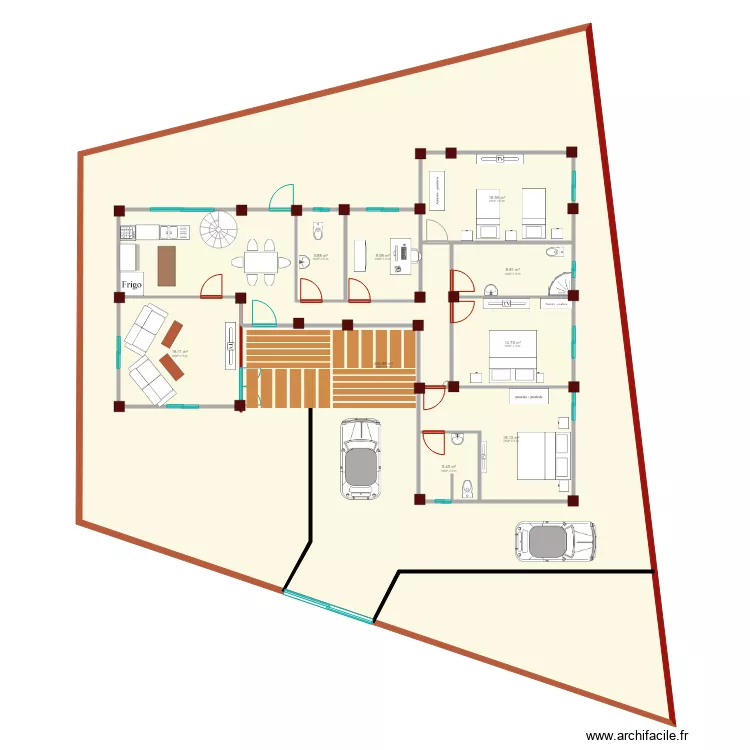 plan181119 colonnes. Floor plan with plan181119 colonnes. Floor plan with