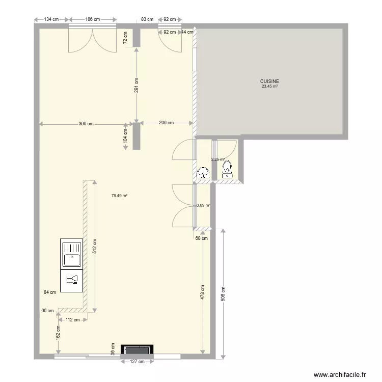 La Bise Implantation. Floor plan with 