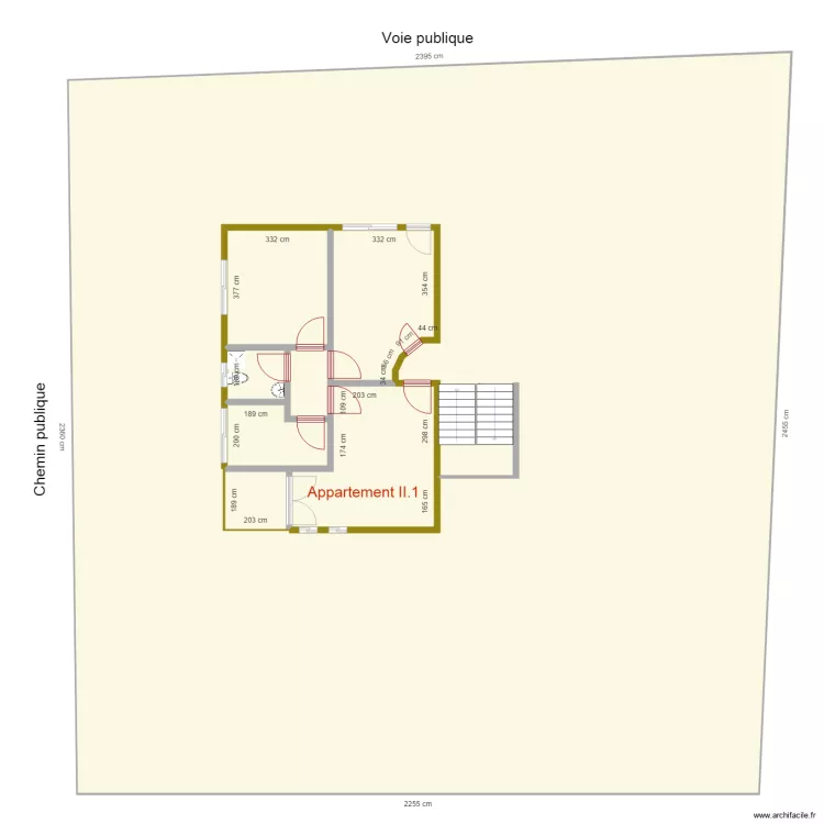 appartement II1. Floor plan with 