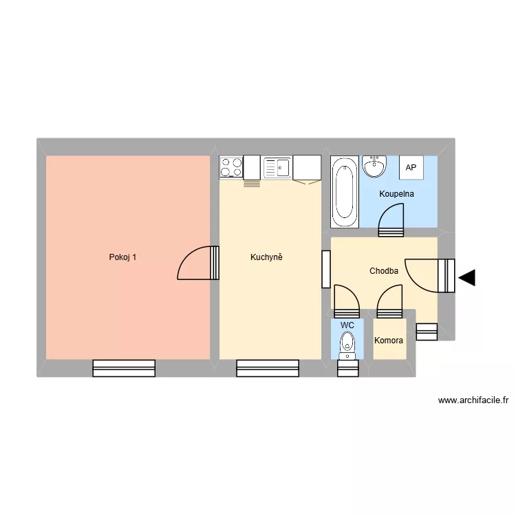 Nedbalova 2039, byt 11. Floor plan with 10  and 165 m²