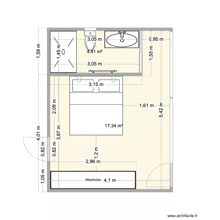 bedroom reno 2. Floor plan with 