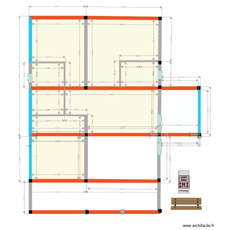 plan toiture2. Floor plan with 
