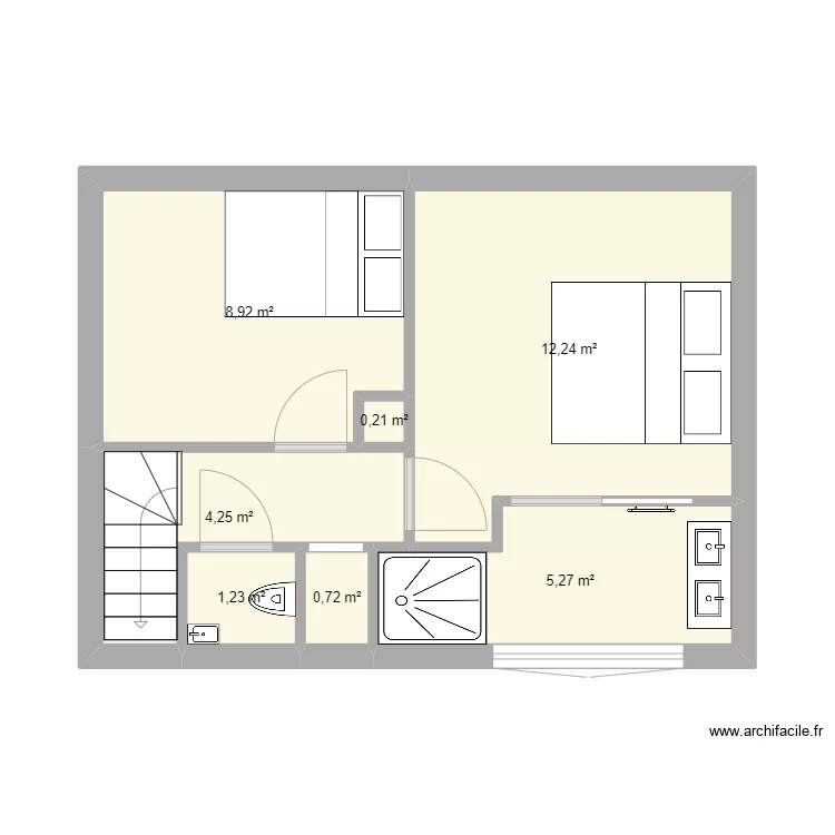 Apel 1 beneden. Floor plan with 