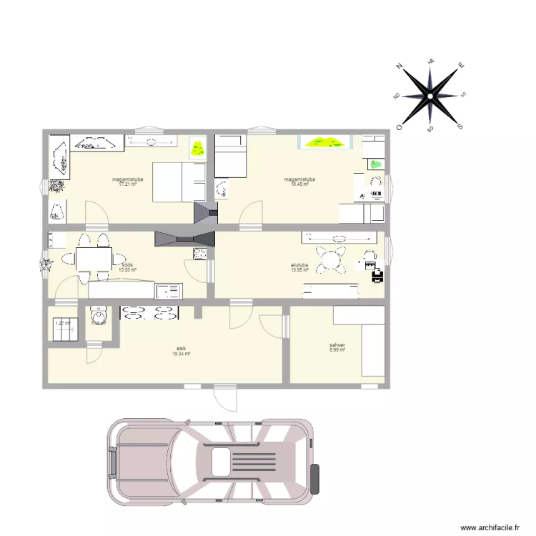 t&ouml;&ouml;. Floor plan with 