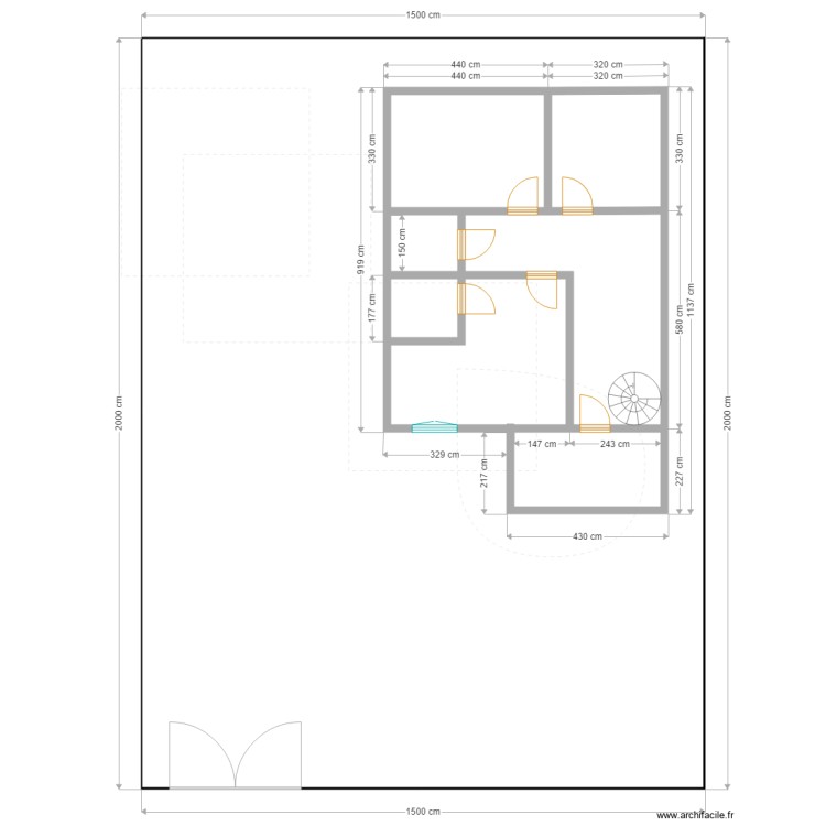 structure etage. Floor plan with 0 room and 0 m2 structure etage. Floor plan with 0 room and 0 m2