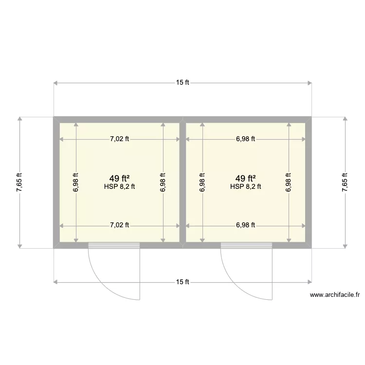 Eurofins 2 Rooms. Floor plan with 