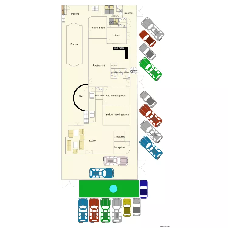 RDC mirador hotel. Floor plan with 